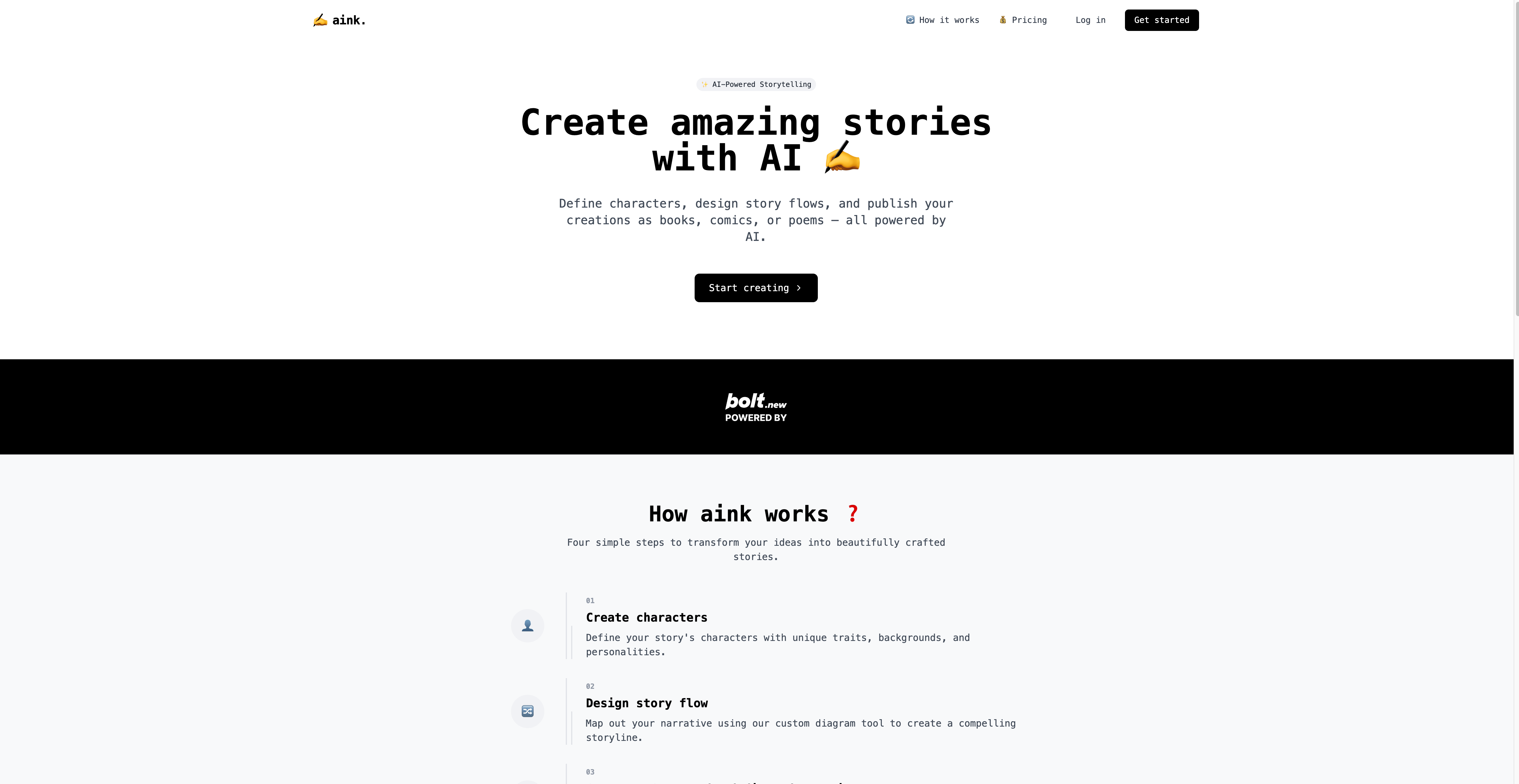 aink.studio — AI-powered storytelling platform